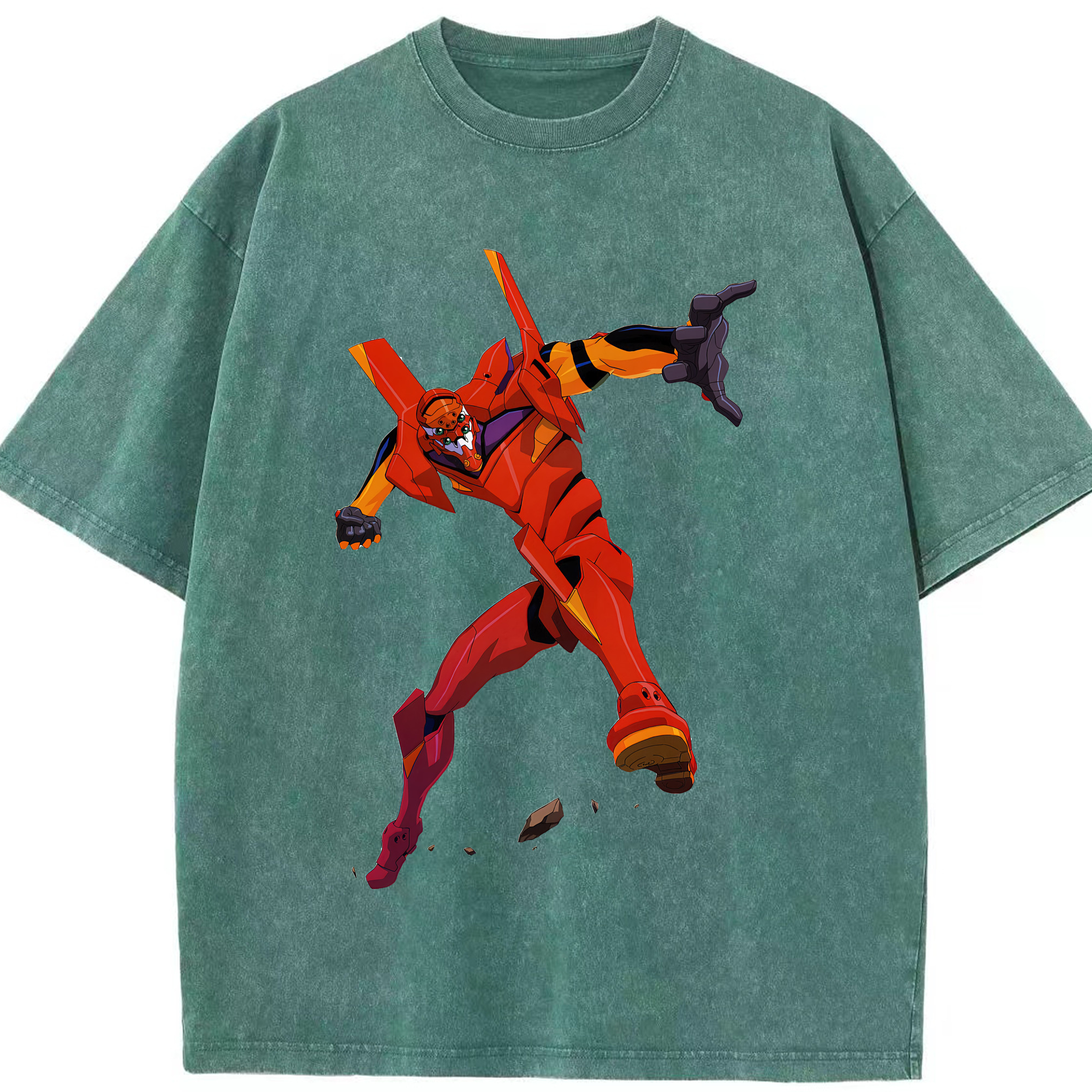 （画像用） EVA 新世紀エヴァンゲリオン 綿100% ヴィンテージ風 半袖Tシャツ（フロントプリント）